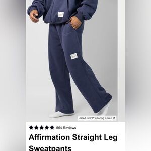 Affirmation Straight Leg Sweatpants - Color Midnight Blue